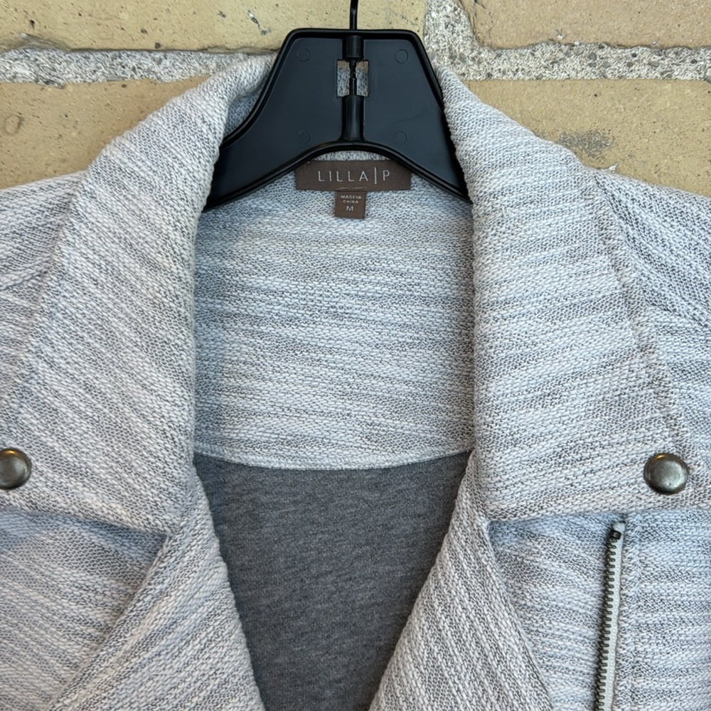 Lilla P Gray Moto Jacket - Picture 2 of 5